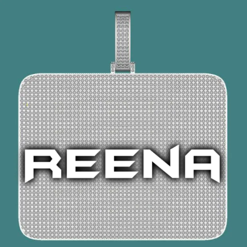 CUSTOM LETTER NECKLACE 3D BIG SQUARE sold by The GUU Shop