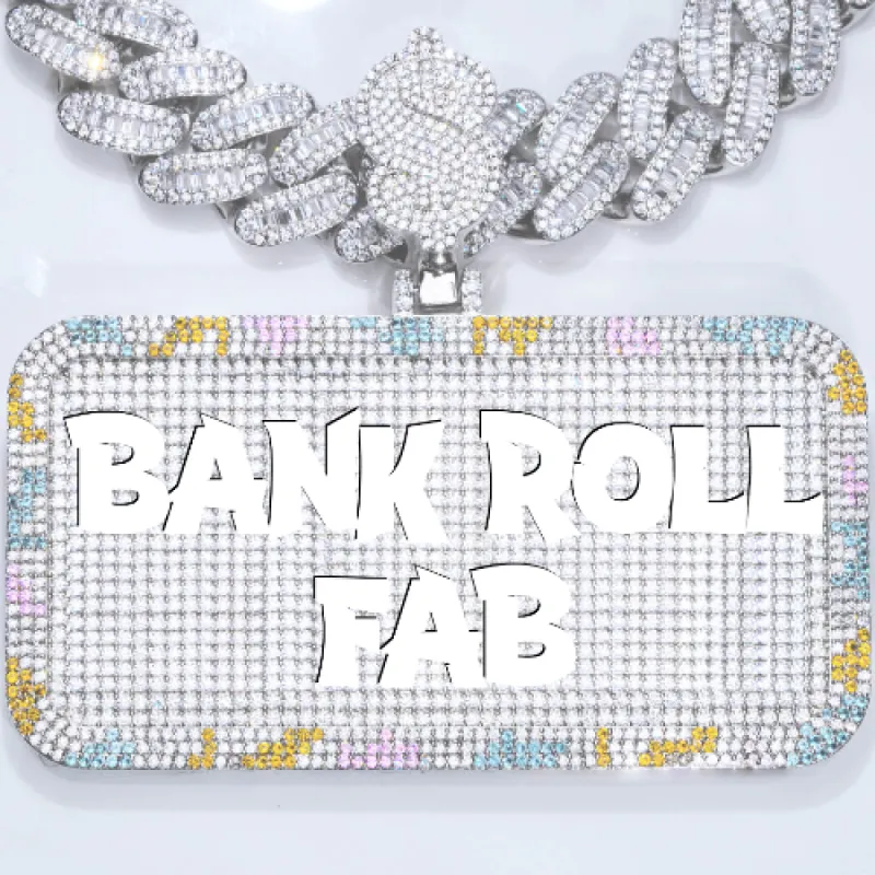 CUSTOM LETTER NECKLACE 3D COLORFUL SQUARE sold by The GUU Shop