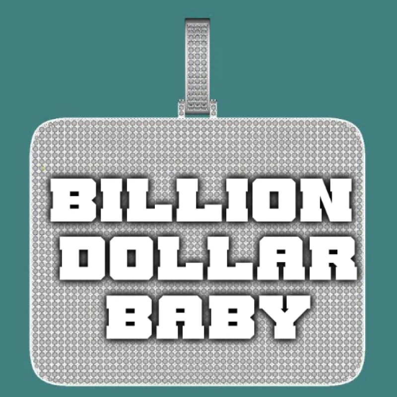 CUSTOM LETTER NECKLACE 3D BIG SQUARE sold by The GUU Shop