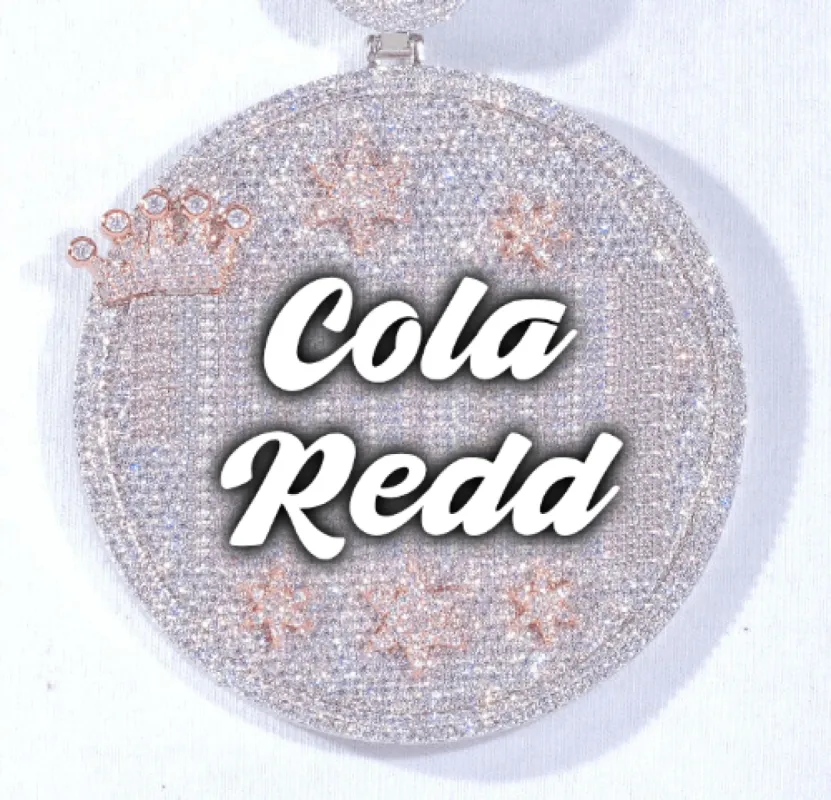 CUSTOM LETTER NECKLACE 3D BIG CROWN DISC sold by The GUU Shop