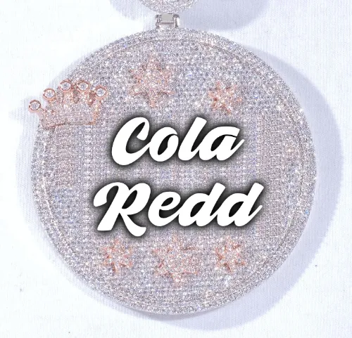 CUSTOM LETTER NECKLACE 3D BIG CROWN DISC sold by The GUU Shop