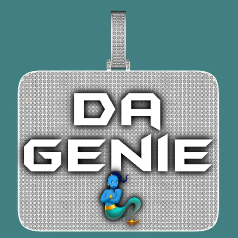 CUSTOM LETTER NECKLACE 3D BIG SQUARE sold by The GUU Shop