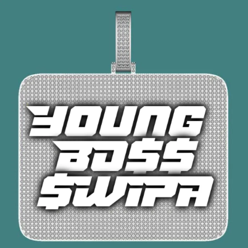 CUSTOM LETTER NECKLACE 3D BIG SQUARE made by The GUU Shop