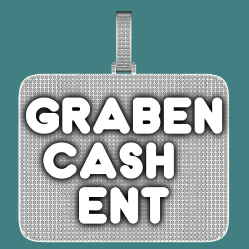 CUSTOM LETTER NECKLACE 3D BIG SQUARE sold by The GUU Shop