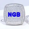 CUSTOM LETTER 3D ICED RING sold by The GUU Shop
