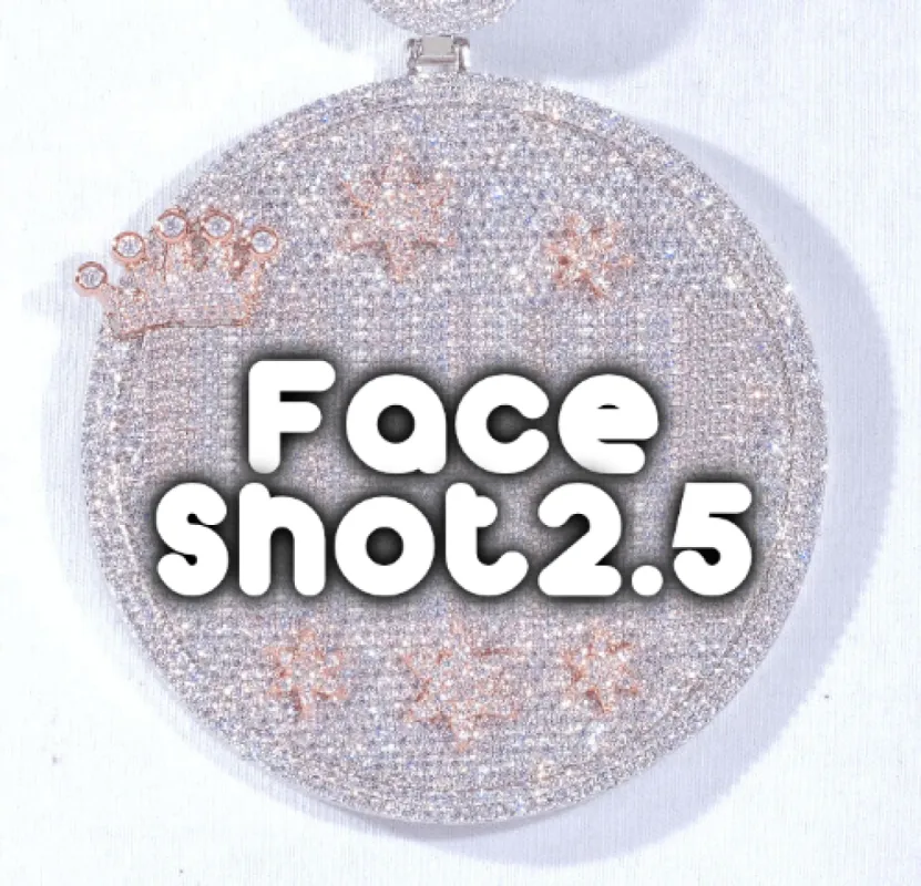 CUSTOM LETTER NECKLACE 3D BIG CROWN DISC sold by The GUU Shop