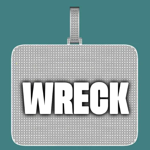 CUSTOM LETTER NECKLACE 3D BIG SQUARE sold by The GUU Shop