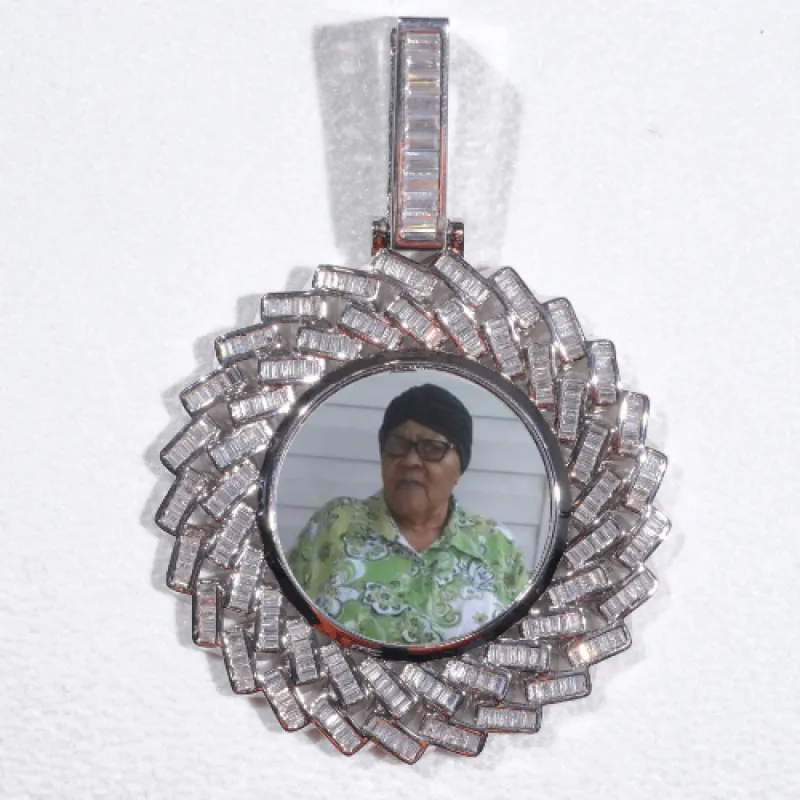 Large 3D Baguette Custom Picture Pendant sold by The GUU Shop