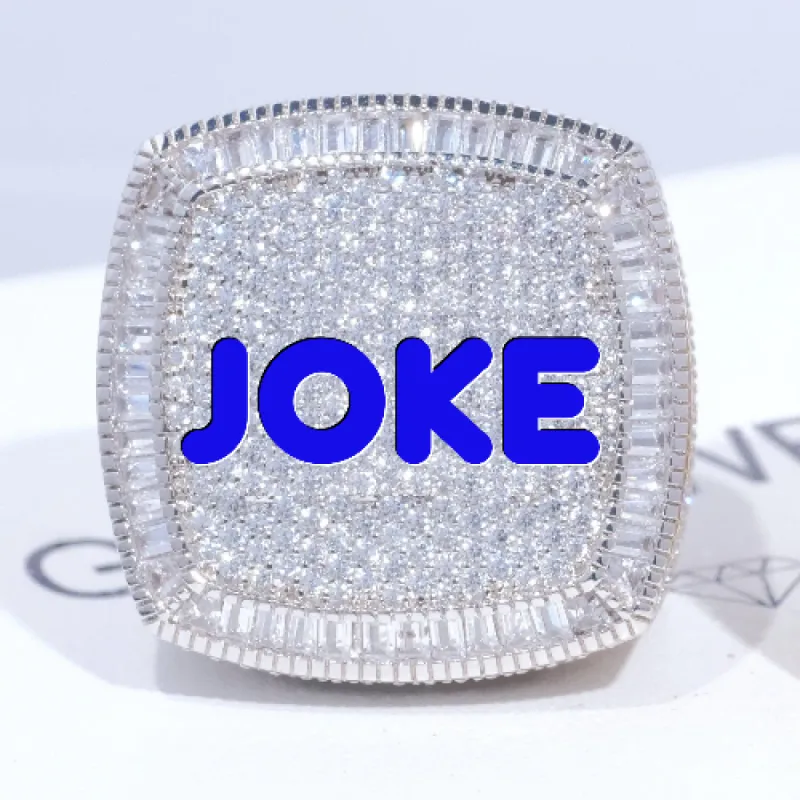 CUSTOM LETTER 3D ICED RING sold by The GUU Shop