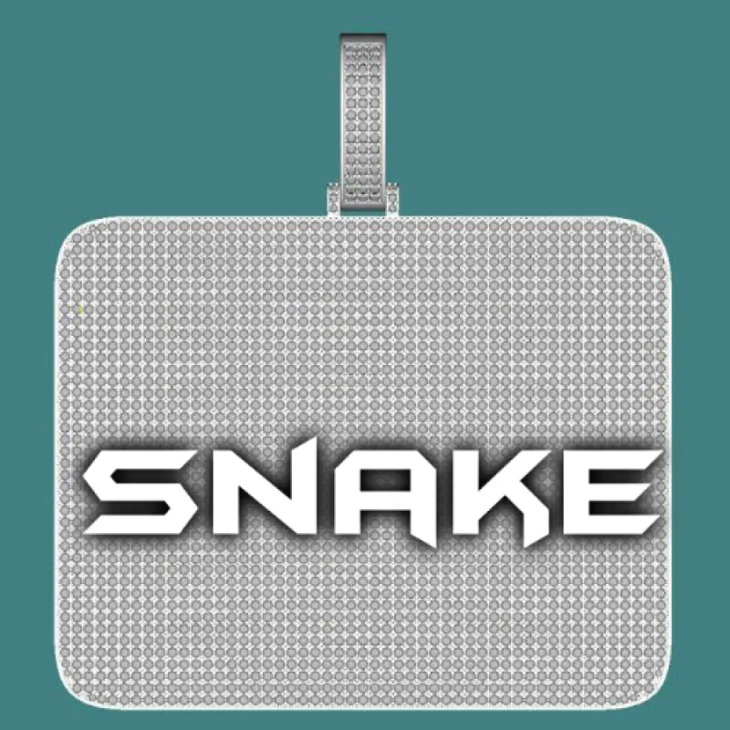 CUSTOM LETTER NECKLACE 3D BIG SQUARE sold by The GUU Shop