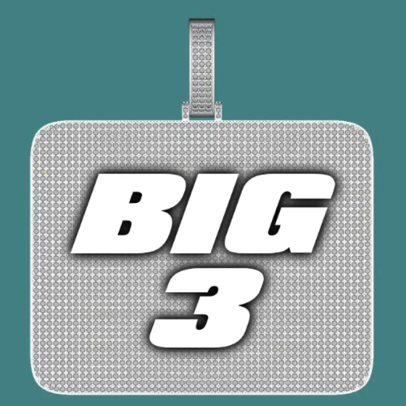 CUSTOM LETTER NECKLACE 3D BIG SQUARE sold by The GUU Shop