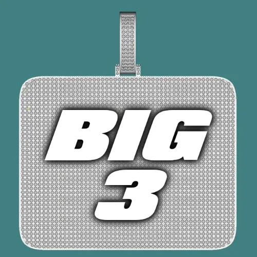 CUSTOM LETTER NECKLACE 3D BIG SQUARE sold by The GUU Shop