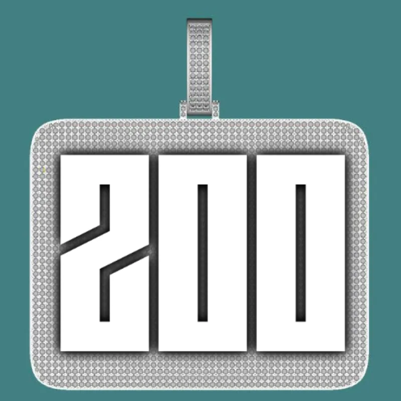 CUSTOM LETTER NECKLACE 3D BIG SQUARE sold by The GUU Shop