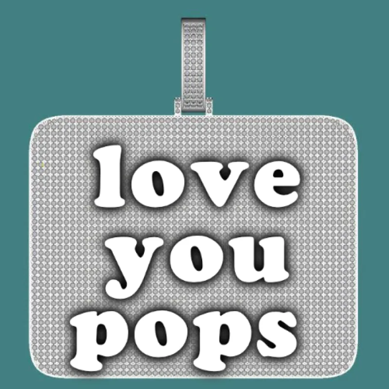 CUSTOM LETTER NECKLACE 3D BIG SQUARE sold by The GUU Shop