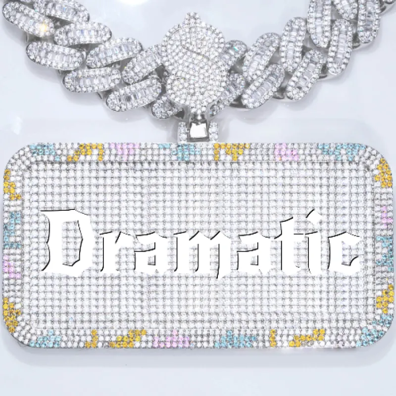 CUSTOM LETTER NECKLACE 3D COLORFUL SQUARE sold by The GUU Shop