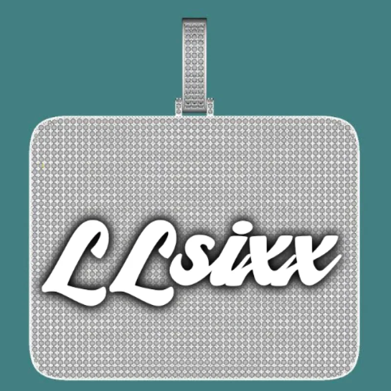 CUSTOM LETTER NECKLACE 3D BIG SQUARE sold by The GUU Shop