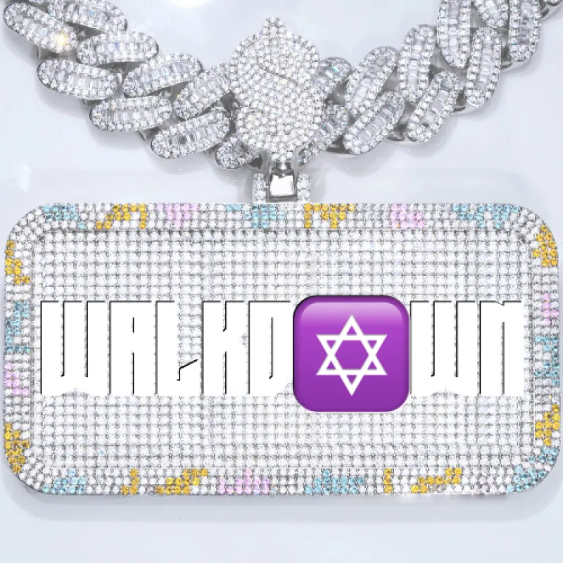 CUSTOM LETTER NECKLACE 3D COLORFUL SQUARE sold by The GUU Shop