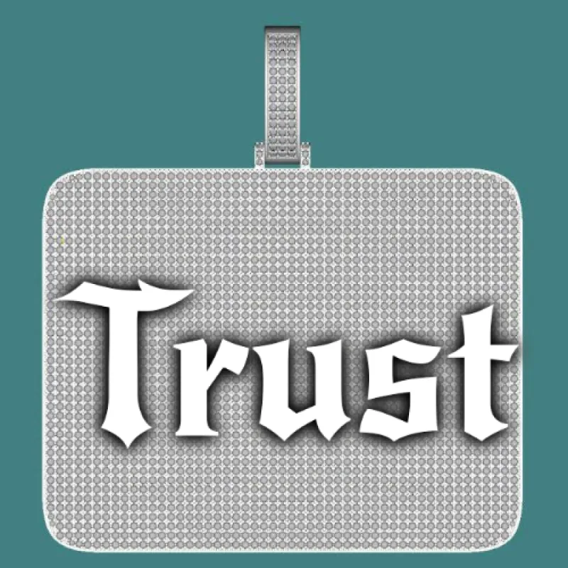 CUSTOM LETTER NECKLACE 3D BIG SQUARE sold by The GUU Shop