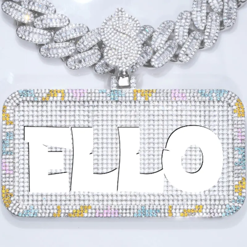 CUSTOM LETTER NECKLACE 3D COLORFUL SQUARE sold by The GUU Shop
