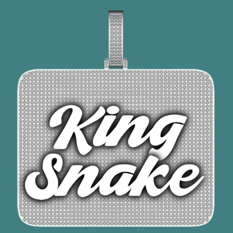 CUSTOM LETTER NECKLACE 3D BIG SQUARE sold by The GUU Shop