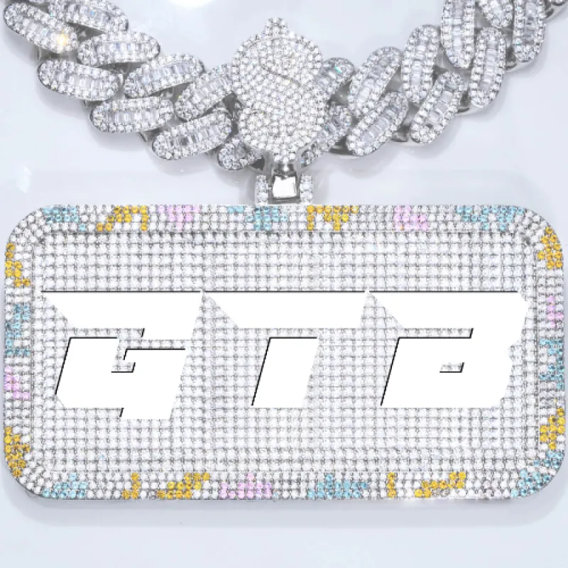 CUSTOM LETTER NECKLACE 3D COLORFUL SQUARE sold by The GUU Shop