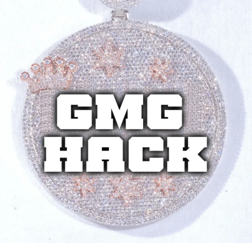 CUSTOM LETTER NECKLACE 3D BIG CROWN DISC sold by The GUU Shop