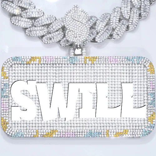 CUSTOM LETTER NECKLACE 3D COLORFUL SQUARE sold by The GUU Shop