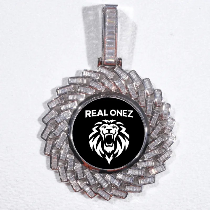 Large 3D Baguette Custom Picture Pendant sold by The GUU Shop