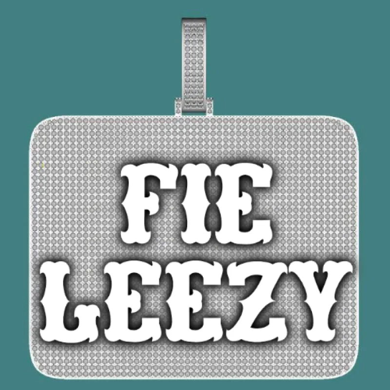 CUSTOM LETTER NECKLACE 3D BIG SQUARE sold by The GUU Shop