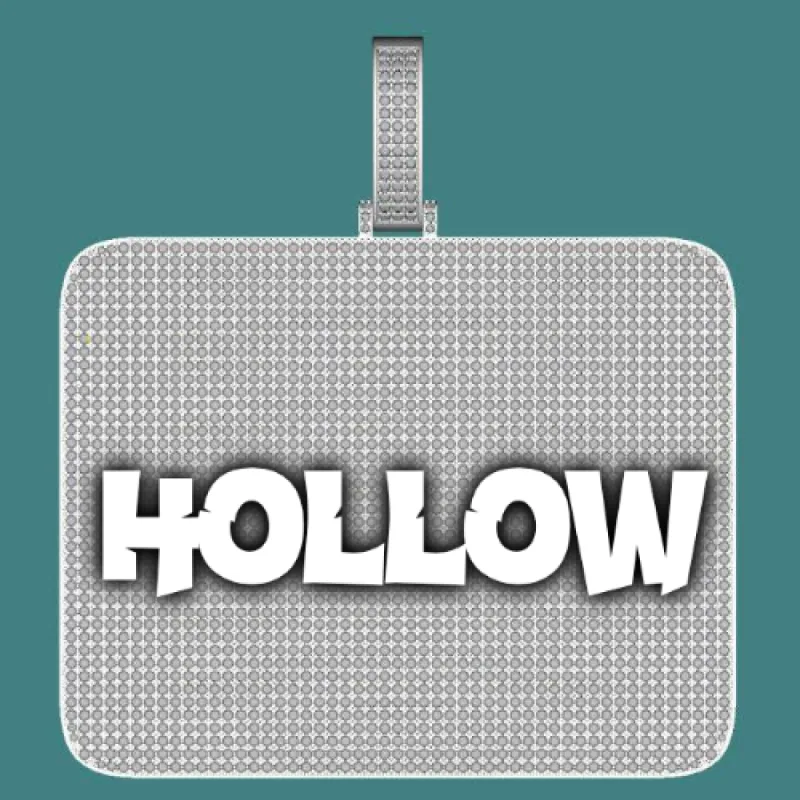 CUSTOM LETTER NECKLACE 3D BIG SQUARE sold by The GUU Shop