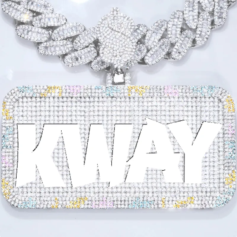 CUSTOM LETTER NECKLACE 3D COLORFUL SQUARE sold by The GUU Shop