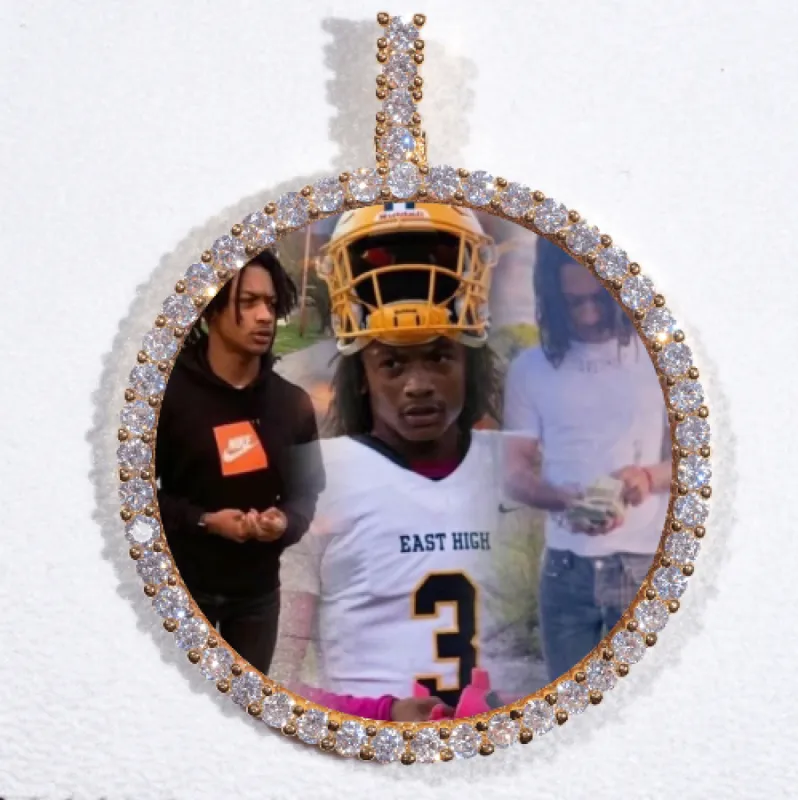 LARGE 3D CIRCLE CUSTOM PICTURE PENDANT sold by The GUU Shop