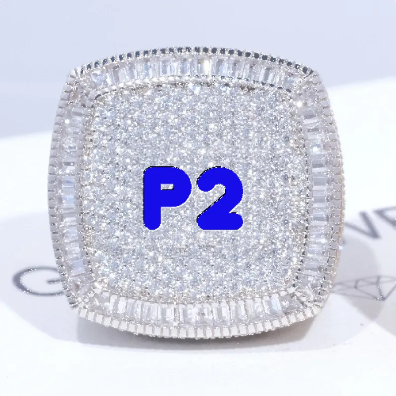 CUSTOM LETTER 3D ICED RING sold by The GUU Shop