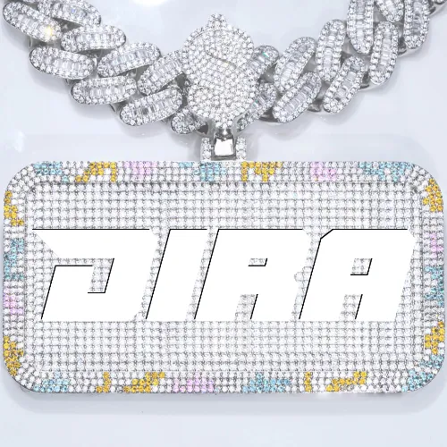 CUSTOM LETTER NECKLACE 3D COLORFUL SQUARE sold by The GUU Shop