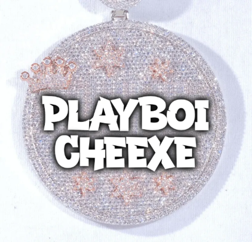 CUSTOM LETTER NECKLACE 3D BIG CROWN DISC made by The GUU Shop