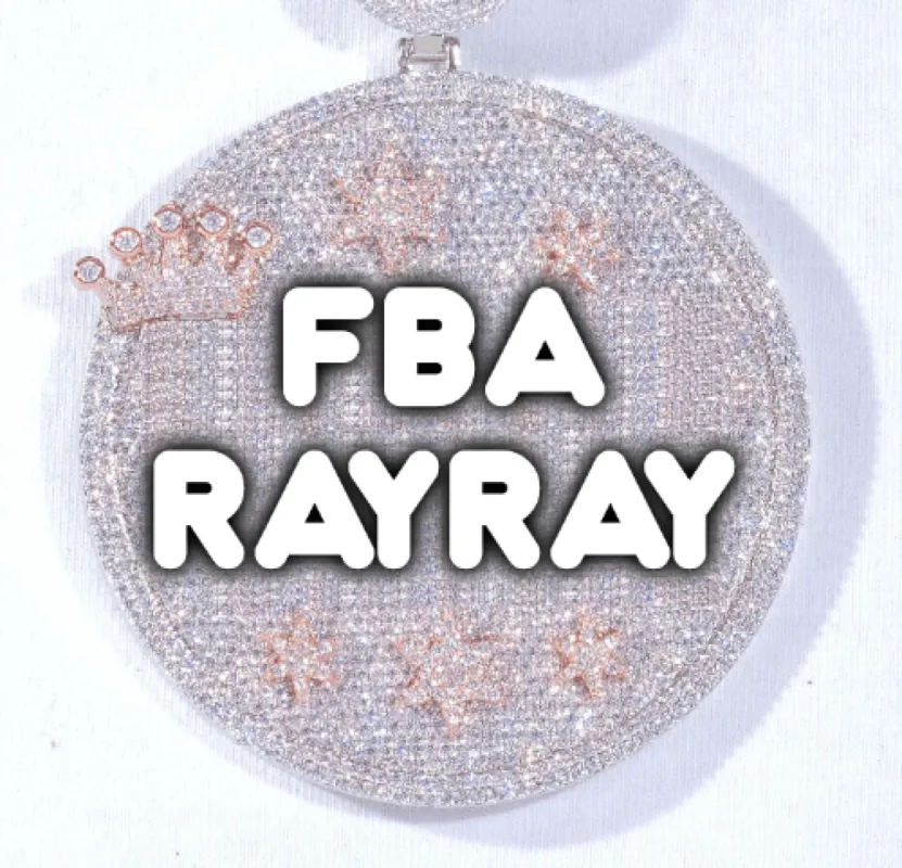 CUSTOM LETTER NECKLACE 3D BIG CROWN DISC sold by The GUU Shop