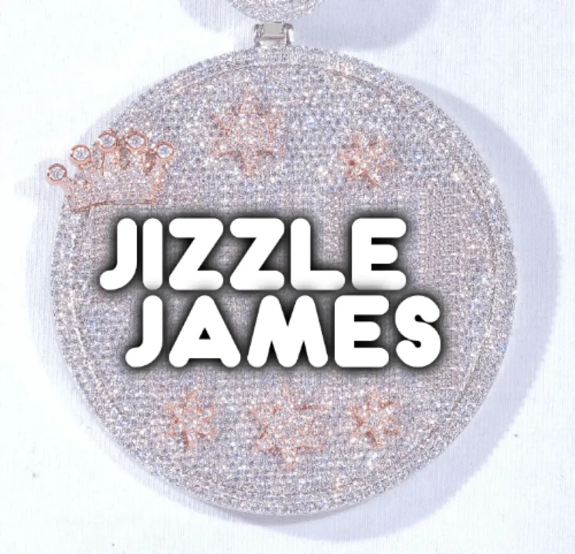 CUSTOM LETTER NECKLACE 3D BIG CROWN DISC sold by The GUU Shop