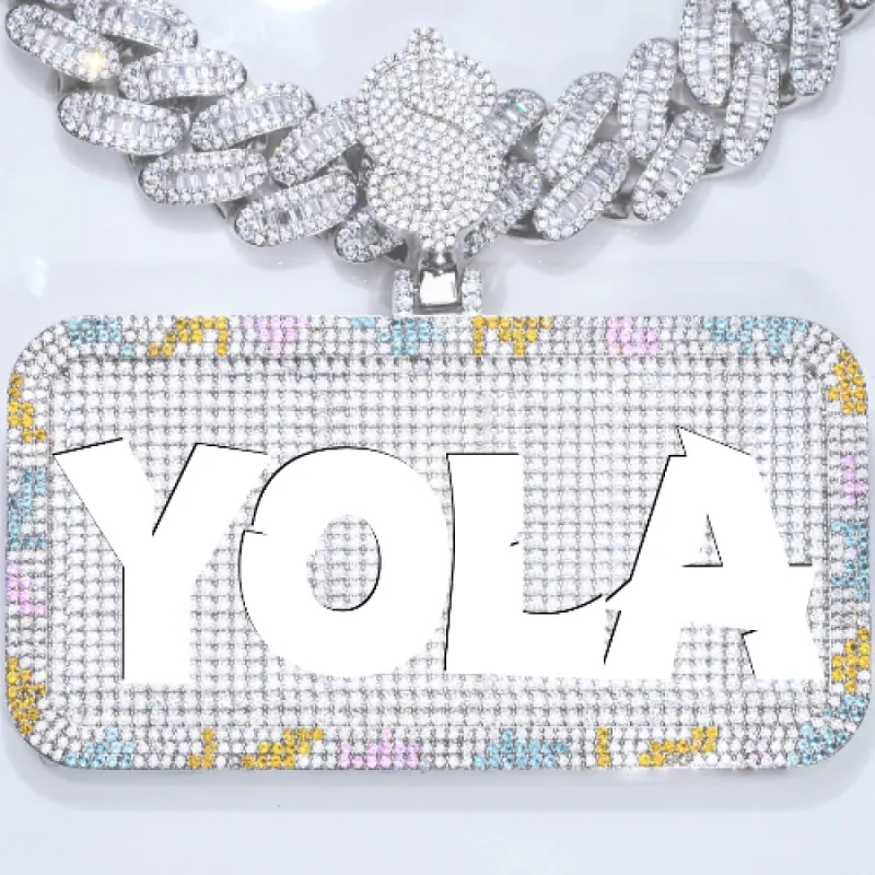 CUSTOM LETTER NECKLACE 3D COLORFUL SQUARE sold by The GUU Shop