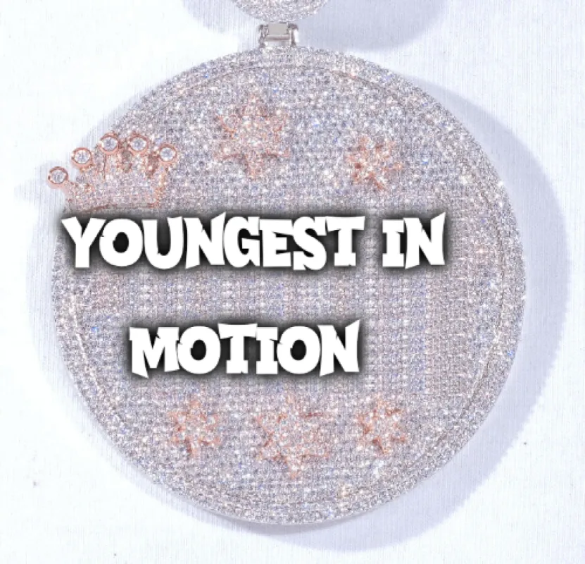 CUSTOM LETTER NECKLACE 3D BIG CROWN DISC sold by The GUU Shop