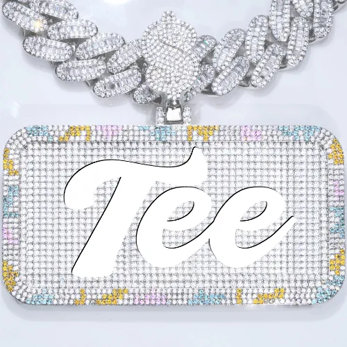 CUSTOM LETTER NECKLACE 3D COLORFUL SQUARE sold by The GUU Shop