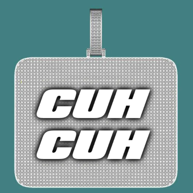 CUSTOM LETTER NECKLACE 3D BIG SQUARE sold by The GUU Shop