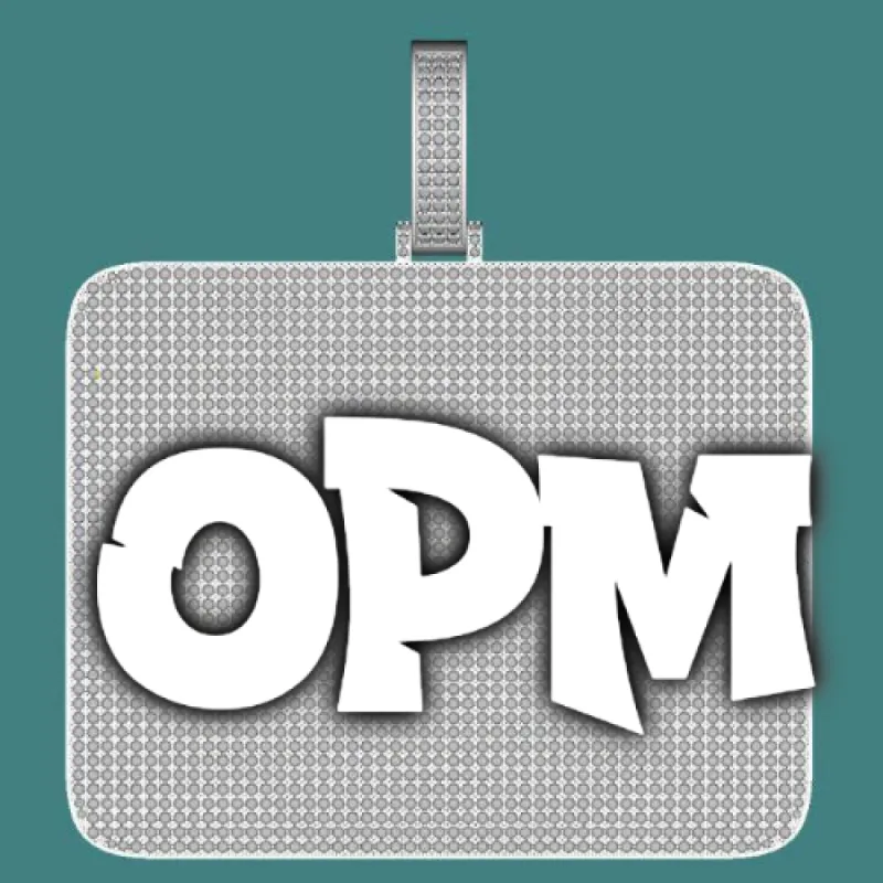 CUSTOM LETTER NECKLACE 3D BIG SQUARE sold by The GUU Shop