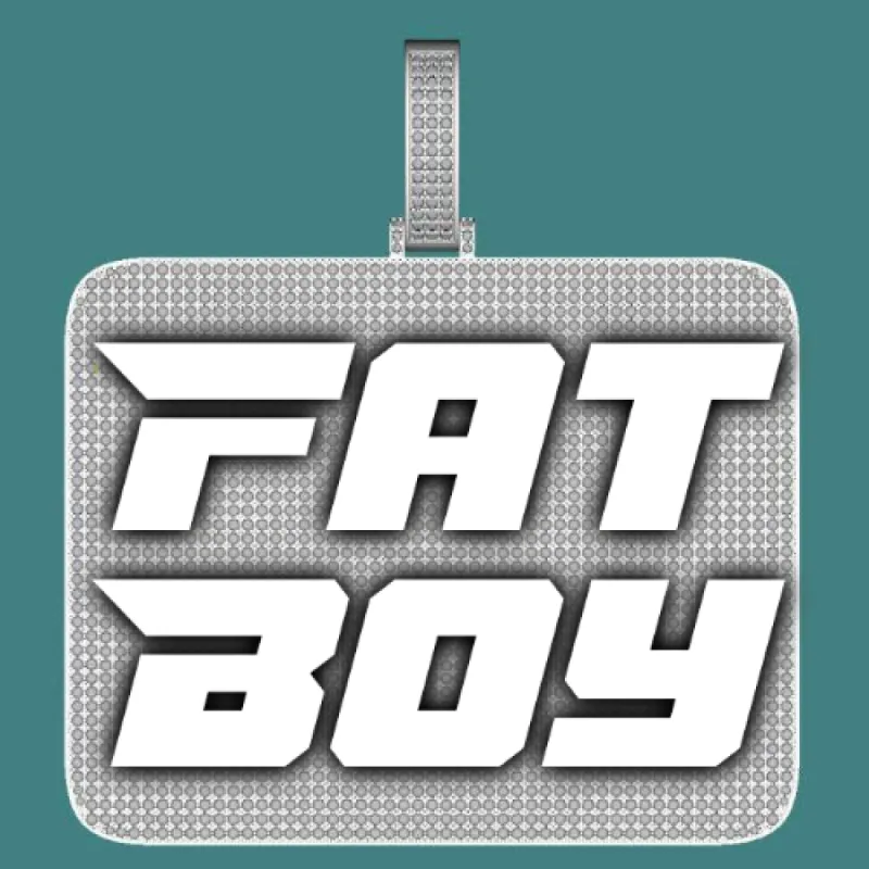 CUSTOM LETTER NECKLACE 3D BIG SQUARE sold by The GUU Shop