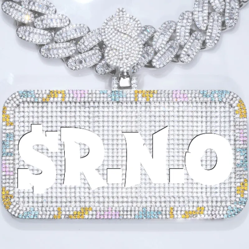 CUSTOM LETTER NECKLACE 3D COLORFUL SQUARE sold by The GUU Shop