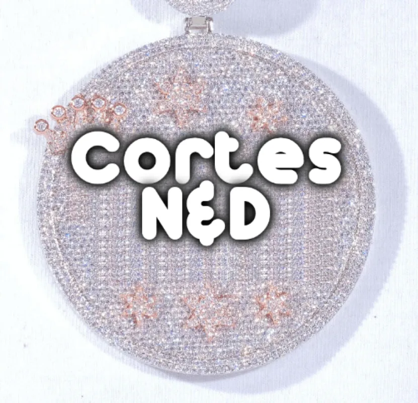 CUSTOM LETTER NECKLACE 3D BIG CROWN DISC sold by The GUU Shop