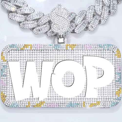 CUSTOM LETTER NECKLACE 3D COLORFUL SQUARE sold by The GUU Shop