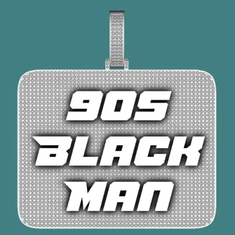 CUSTOM LETTER NECKLACE 3D BIG SQUARE sold by The GUU Shop