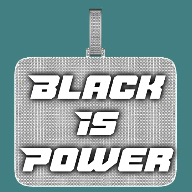 CUSTOM LETTER NECKLACE 3D BIG SQUARE sold by The GUU Shop