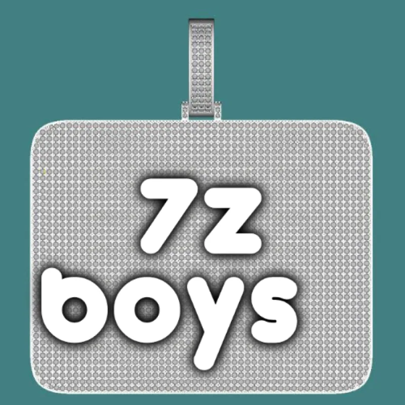 CUSTOM LETTER NECKLACE 3D BIG SQUARE sold by The GUU Shop