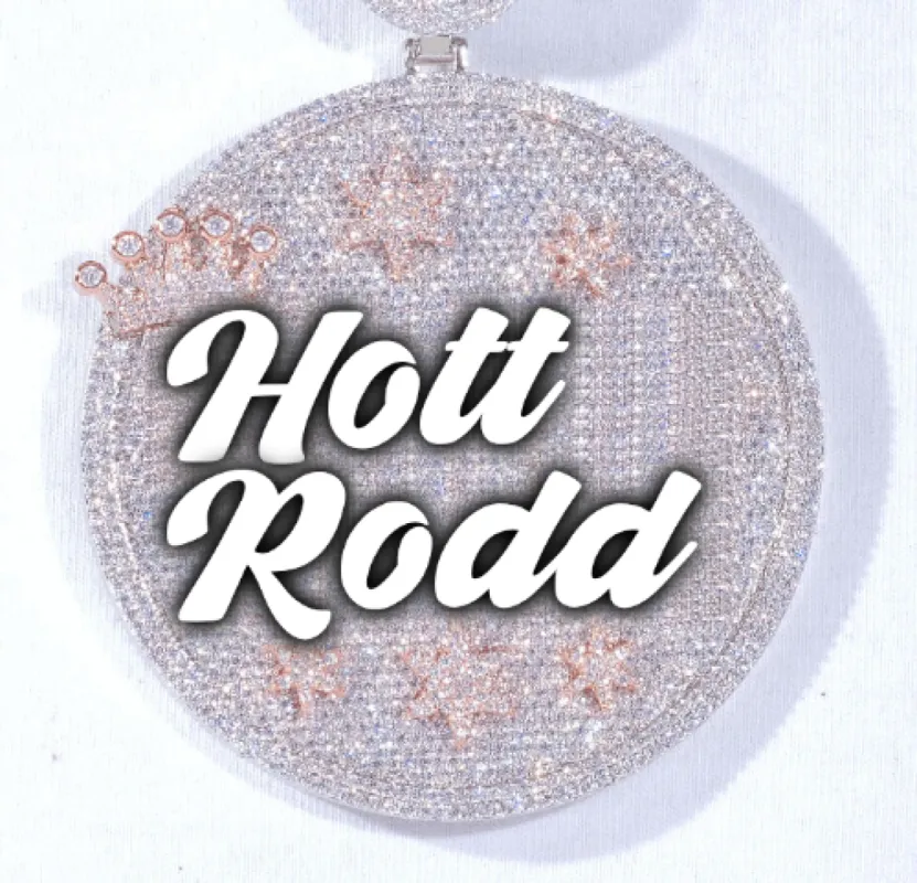 CUSTOM LETTER NECKLACE 3D BIG CROWN DISC sold by The GUU Shop